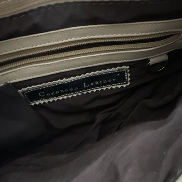 Coronado Leather Concealed Carry Purse Lock w/ 2 Keys Hobo Tan Zipper Pocket EUC - Picture 6 of 16